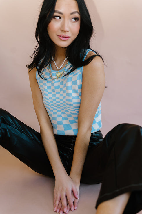 Fair Game Checkered Top